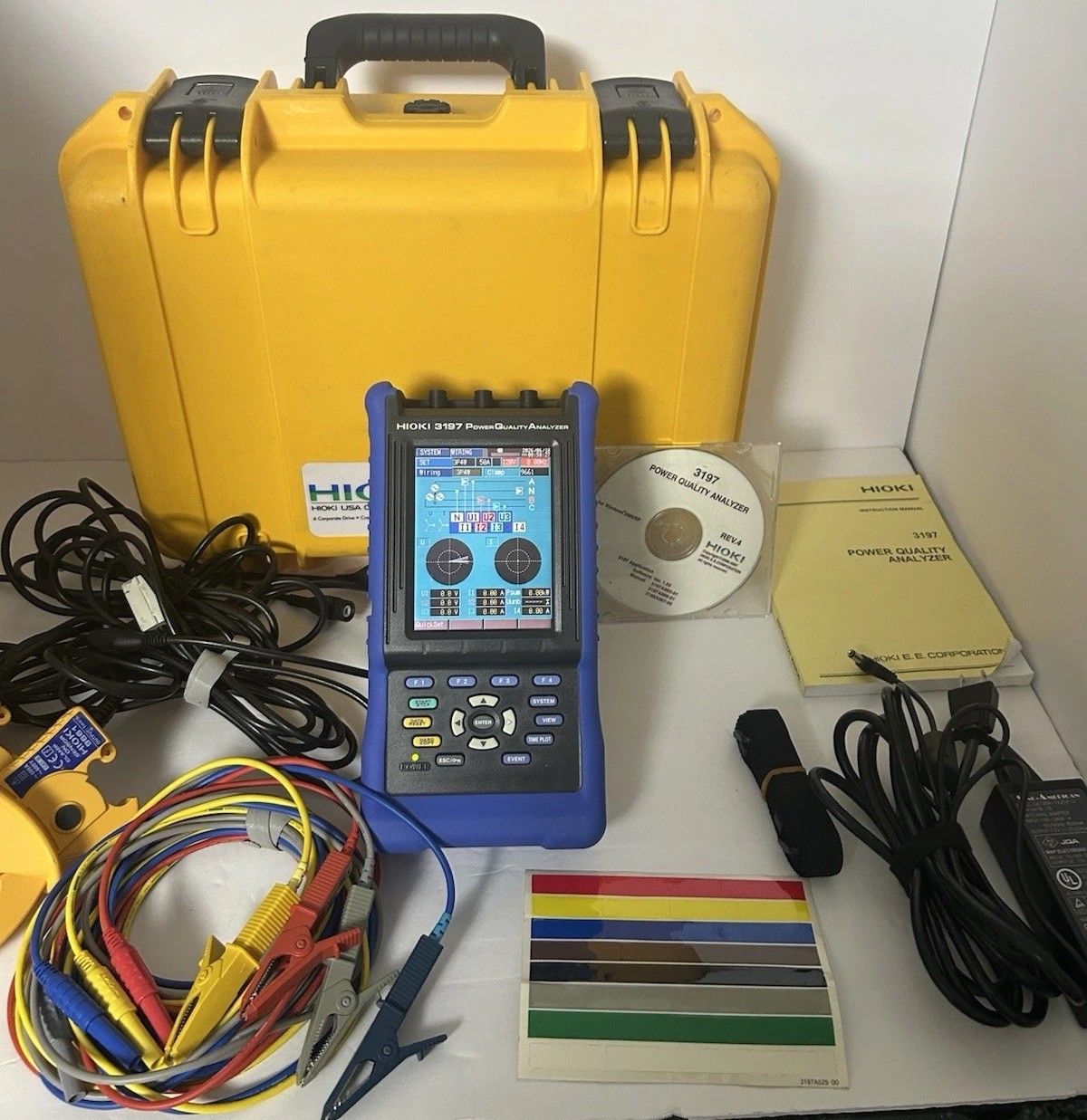 Hioki 3197 Three Phase HandHeld Power Quality Analyzer Meter