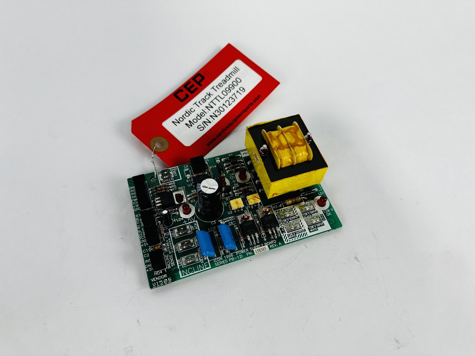 NordicTrack NTTL09900 Treadmill Power Supply Control Board 158385 (BP531)