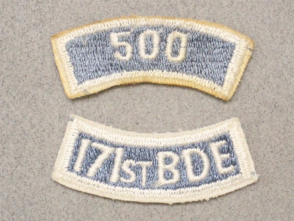 Army patch 5553: 171st Infantry Brigade tab set "500" & "171st BDE"