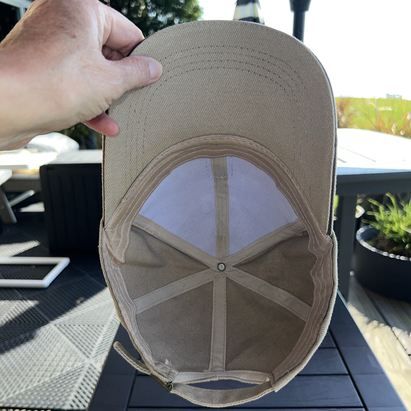 EDIKO Succest The Premium Sporting Goods Tan Hat Cap Brushed Cotton Hook Loop