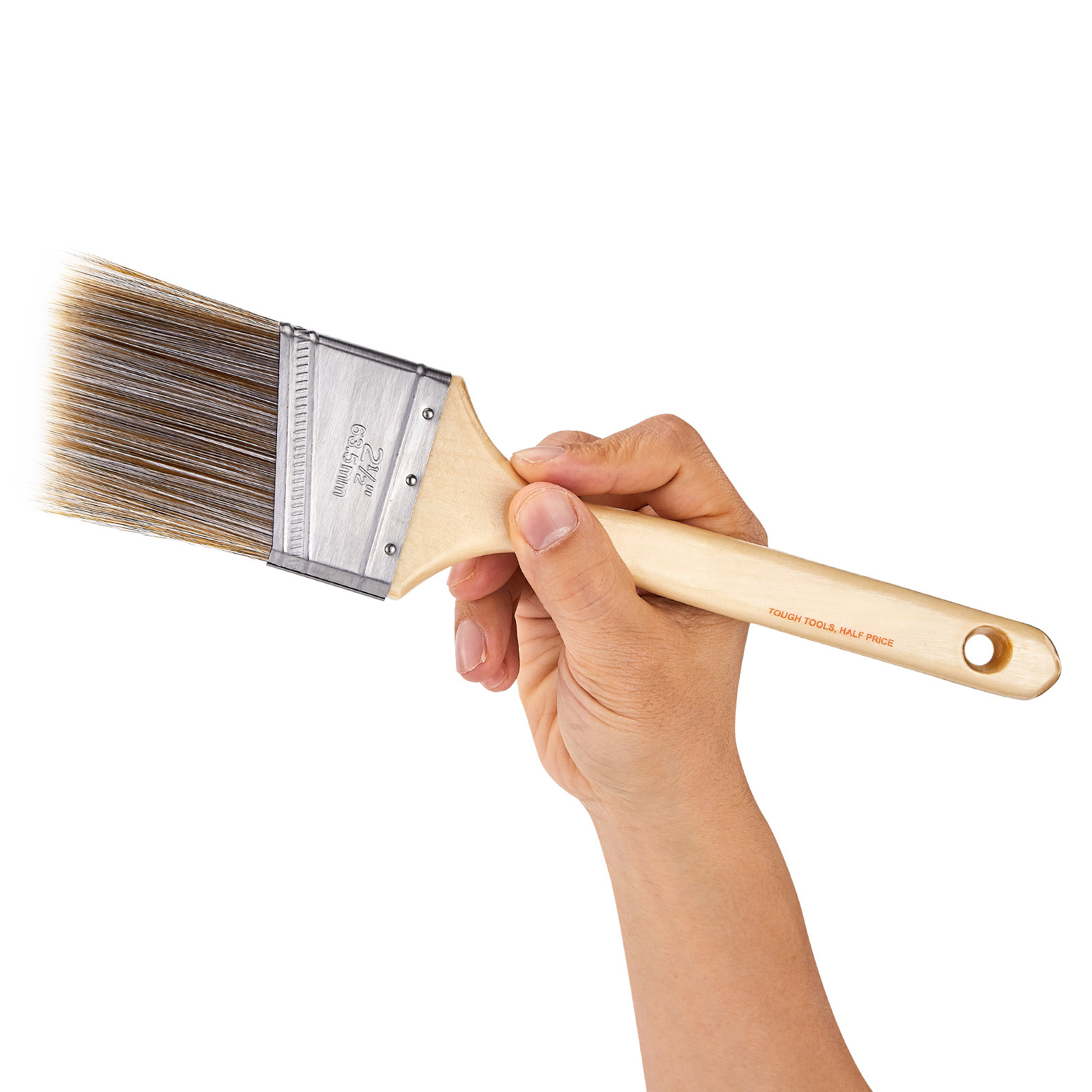 Paint Brush 12 Piece 2.5" Angle Paint Brush Set with Wood Handle & Exterior