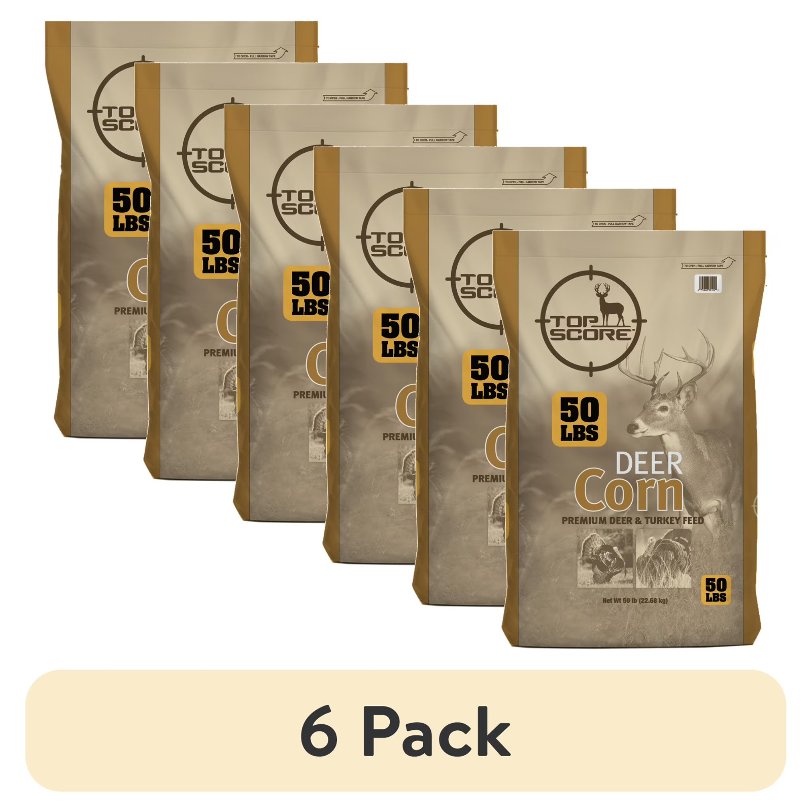 (6 pack) Manna Pro Deer Corn - Deer and Turkey Feed 50lb FREE USA SHIPPING