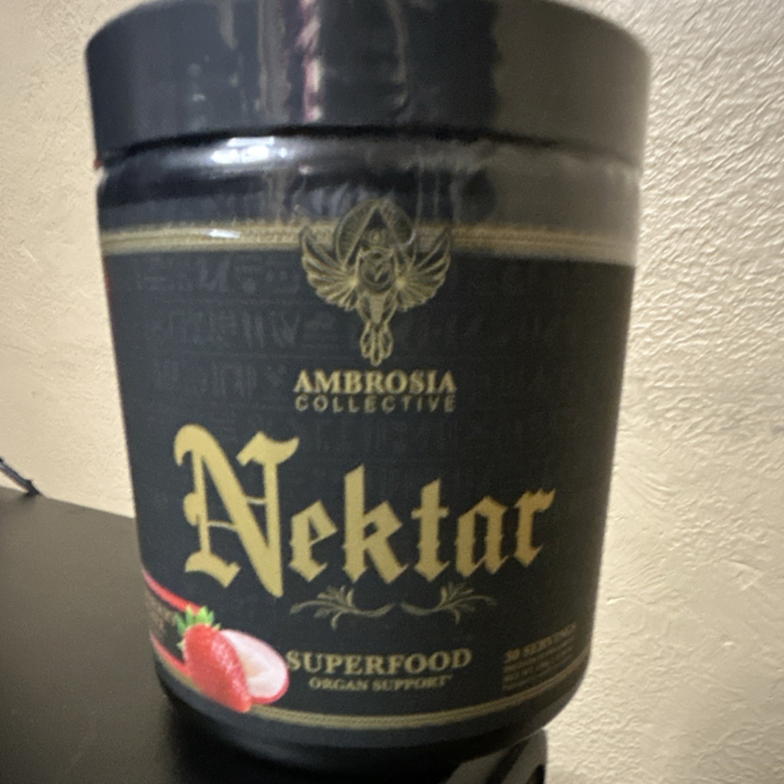 Ambrosia Collective Nektar Superfood Organ Support Powder Strawberry 30 Servings