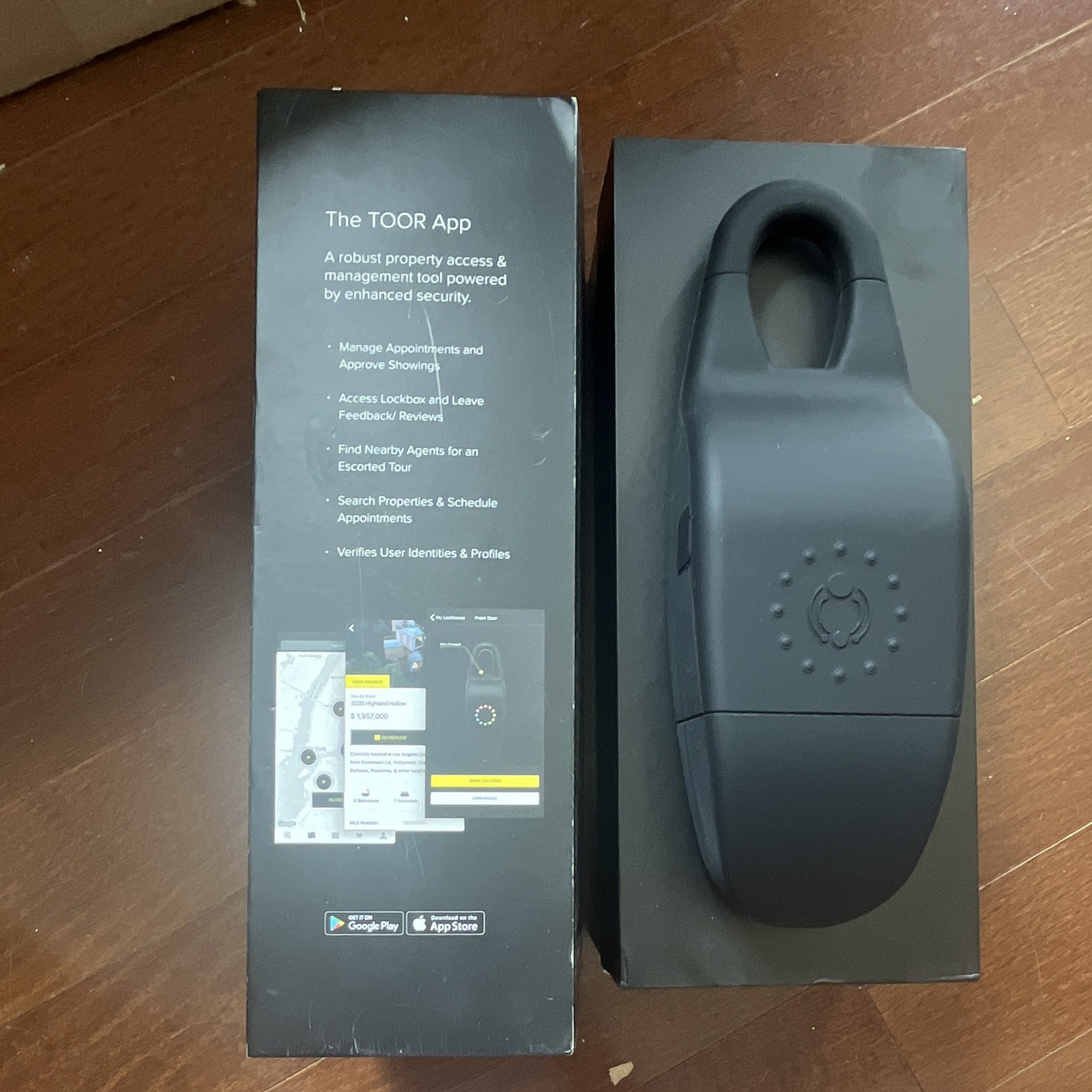 TOOR Smart Lockbox Bluetooth Key Safe Combo, Black Matte Metal/Silicone