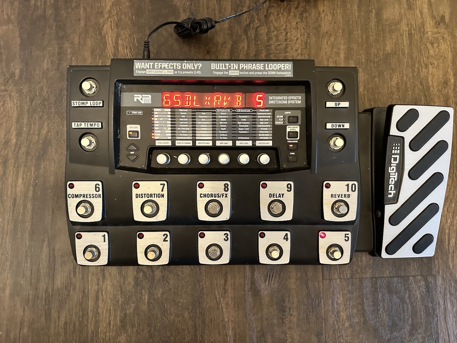 DigiTech RP1000 Multi-Effects Switching System Pedal Guitar Processor Looper