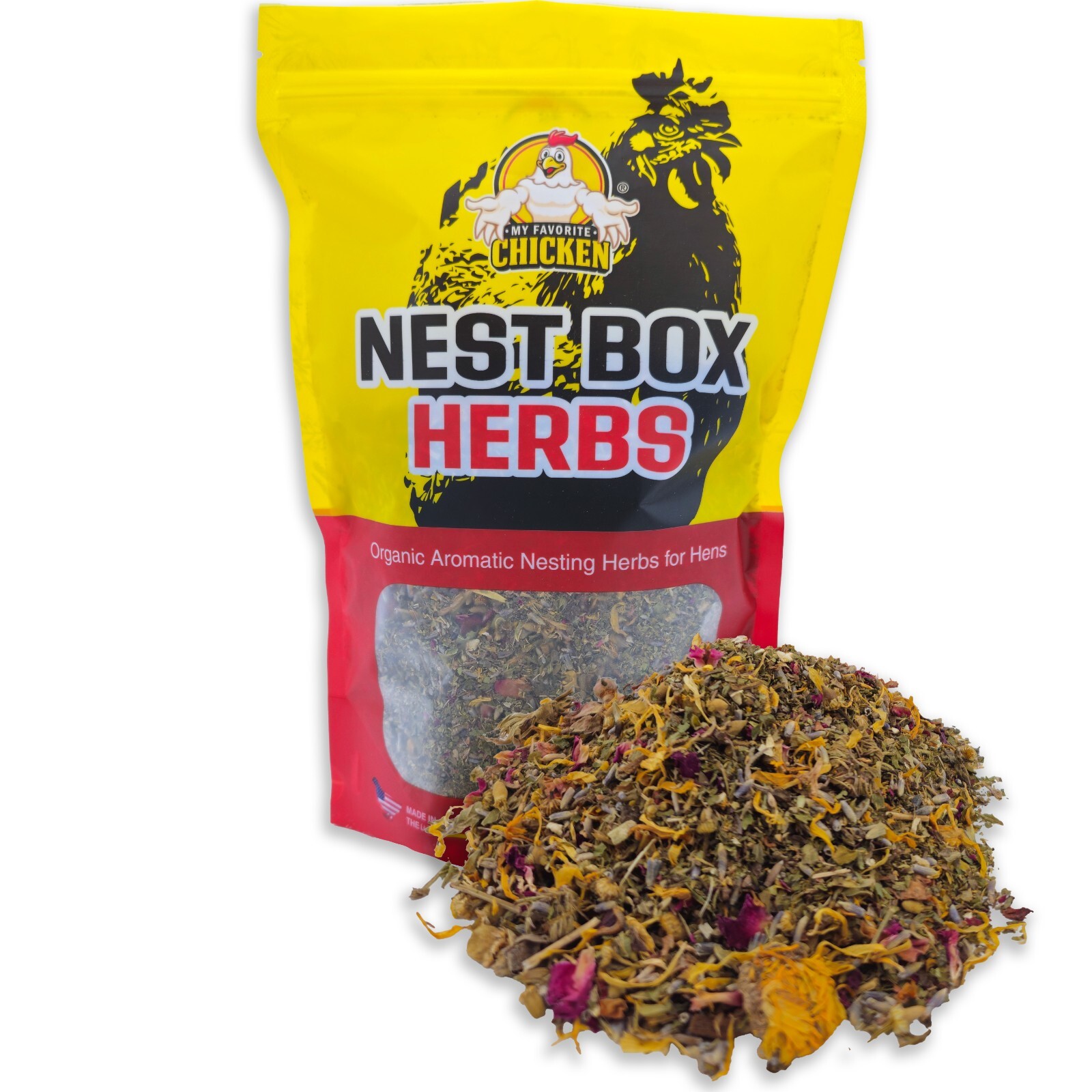 Chicken Nest Box Herbs for Hens, Organic, Non-GMO 6 oz