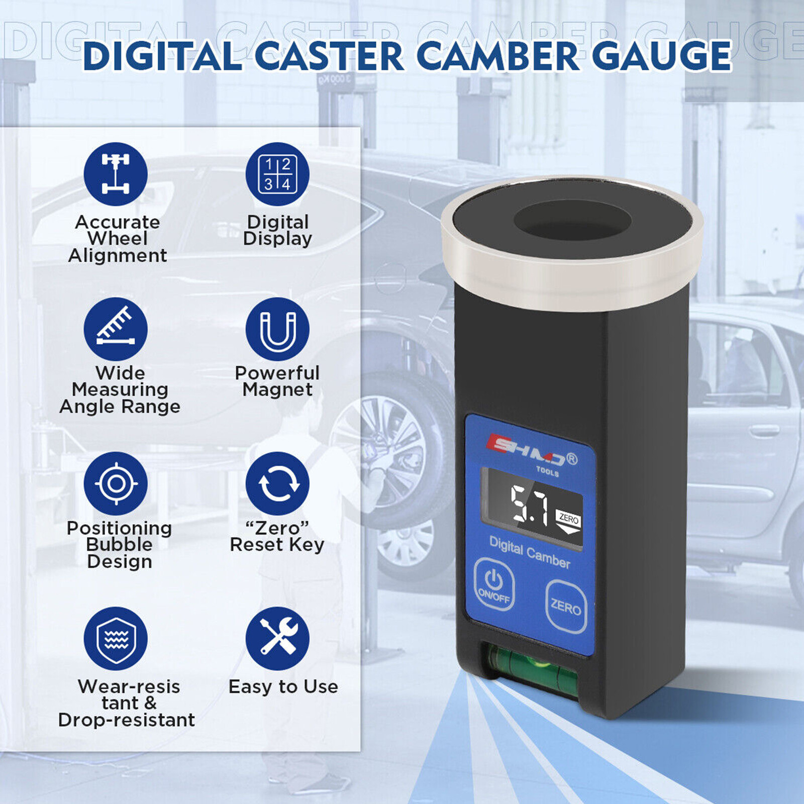 Digital Caster Camber Gauge Car Truck LCD Strut Magnetic Wheel Alignment Toolsna