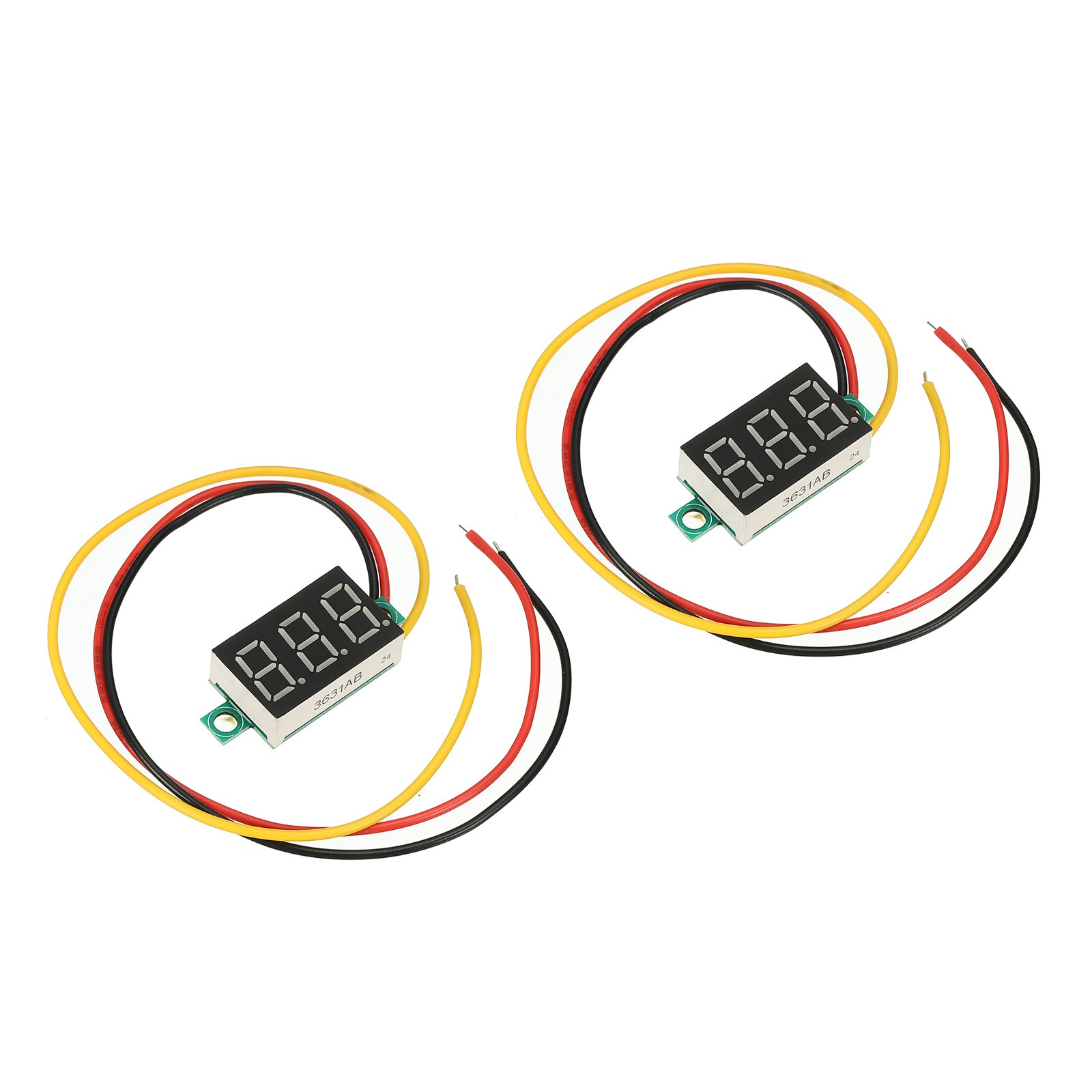 Digital Voltage Tester for DC0-30V 3-Wire, 0.36" Display Red Green Blue
