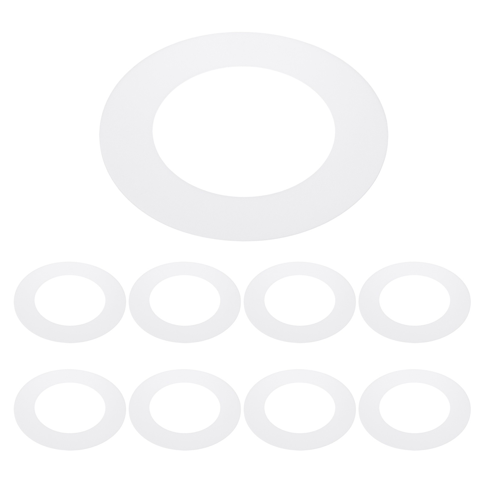 4.3" ID 6.7" OD Plastic Trim Ring 8 Pcs Translucent Matte White Goof Rings