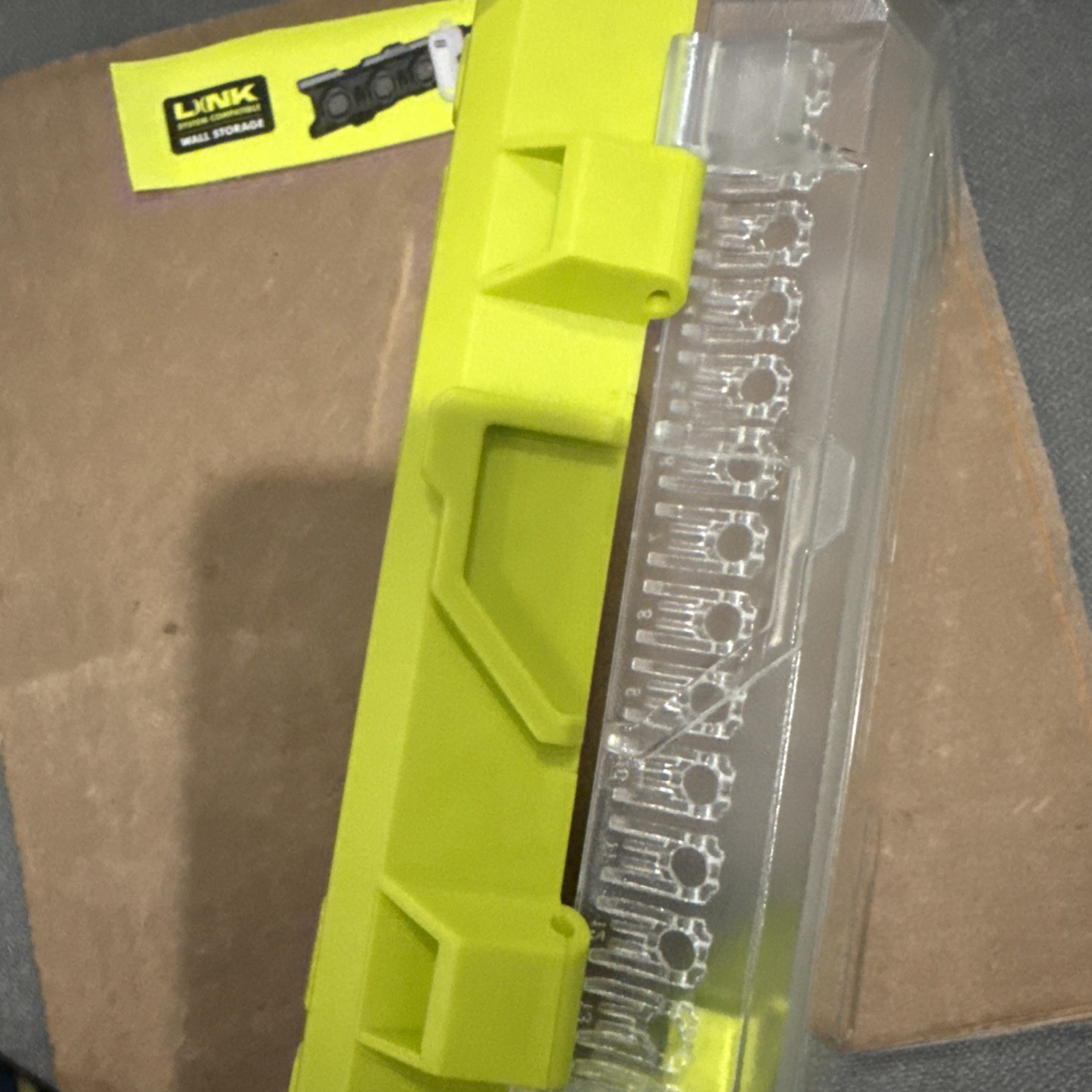 New Empty Ryobi Hard Box Storage Drill Bits Organizer link Wall Sys Compatible