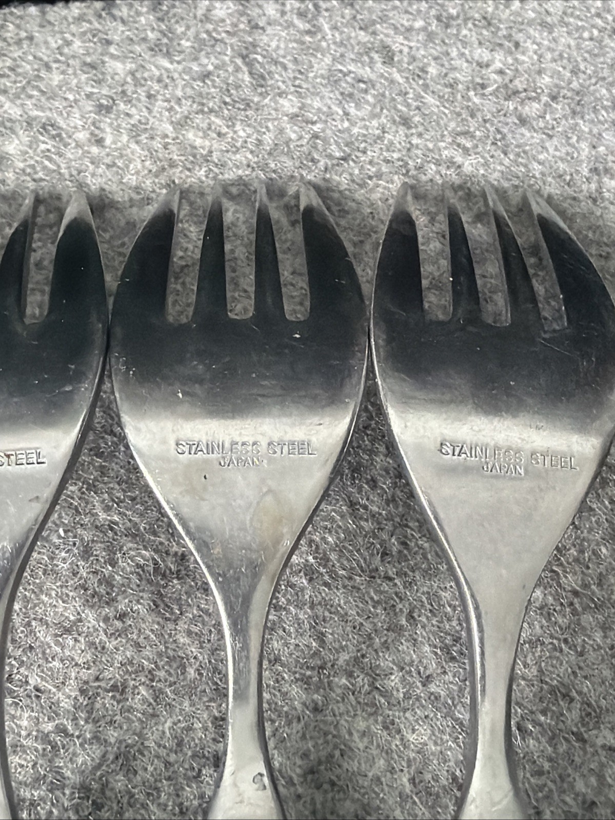 6 MCM JAPAN STAINLESS STEEL FLATWARE BRAIDED ROPE PATTERN Dinner Forks Flatware