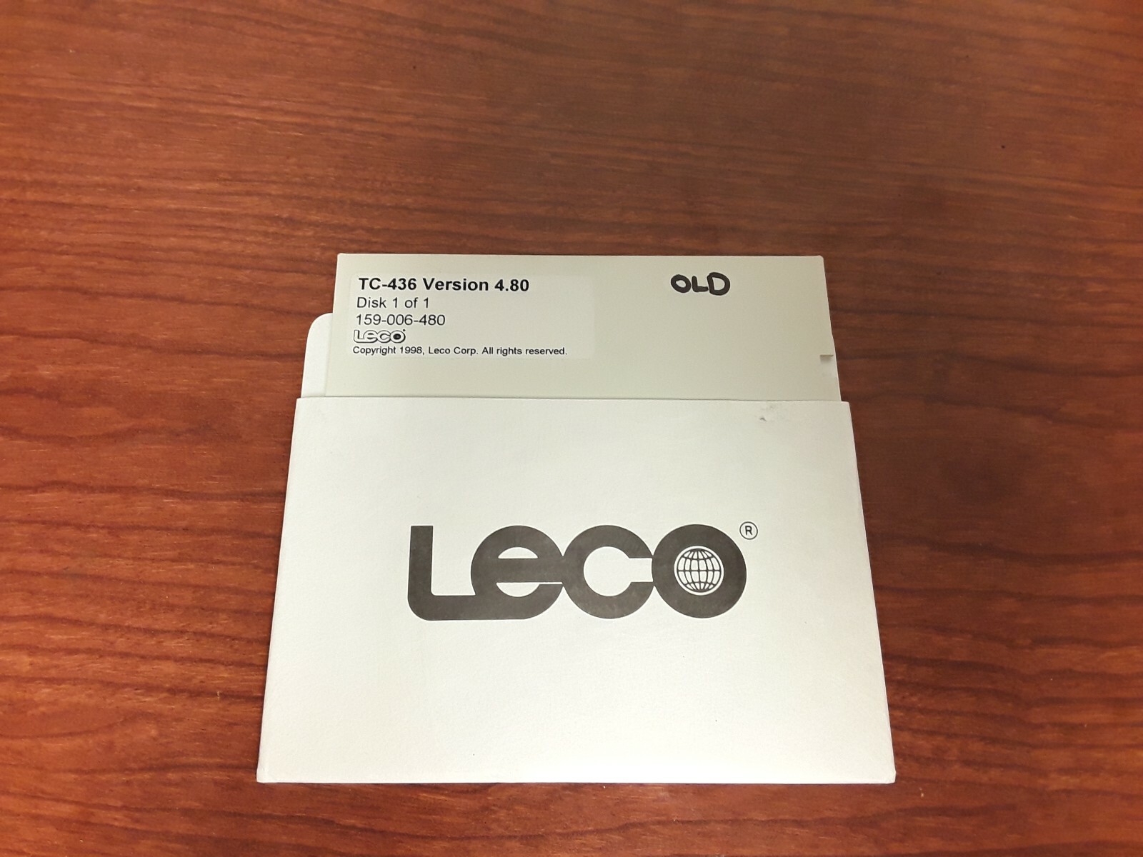 LECO TC-436 Version 4.80 Disk, 159-006-480