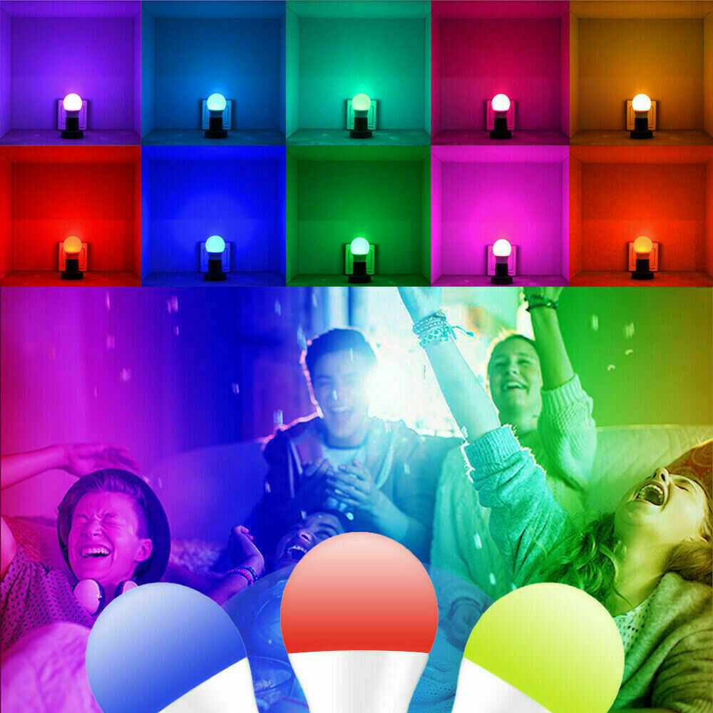 3W E26 E27 16 Color Changing Light Bulb w/ Remote Control Dimmable RGB LED Bulbs