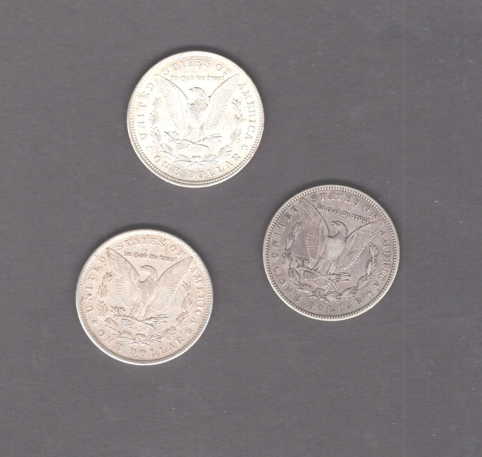 Silver Dollars 1883, 1899, 1921