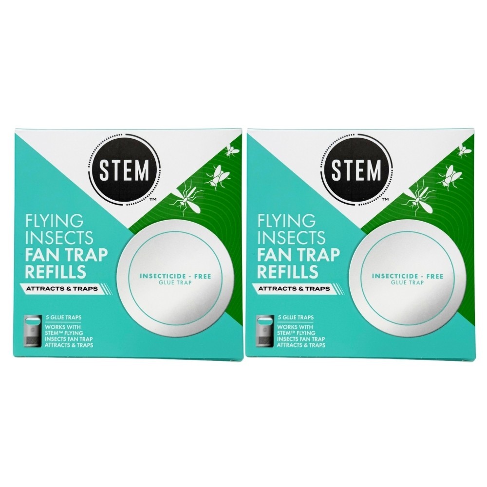 2 Pack - Stem Flying Insect Fan Trap Refills, 5 Glue Traps ( 10 Total Traps )