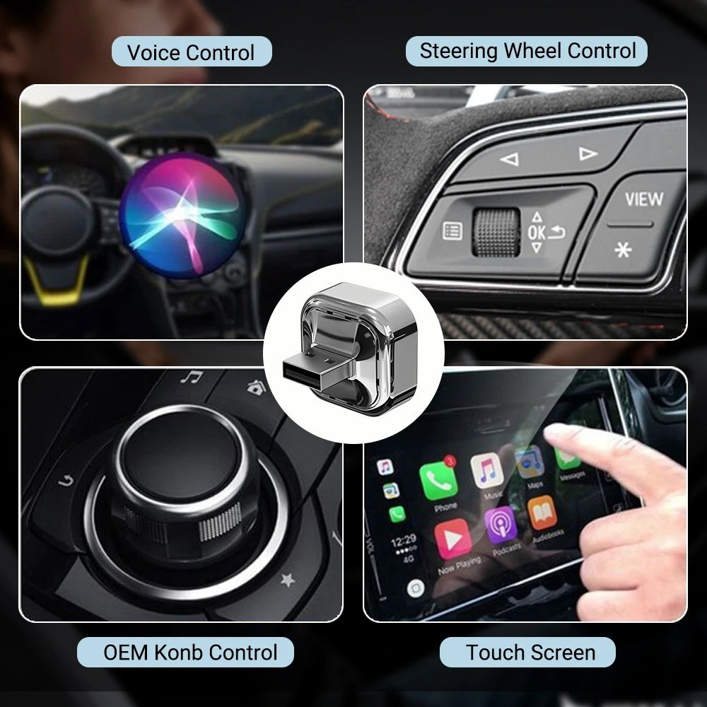 Wireless CarPlay Android Auto Adapter AI Smart Box for VW Toyota Ford