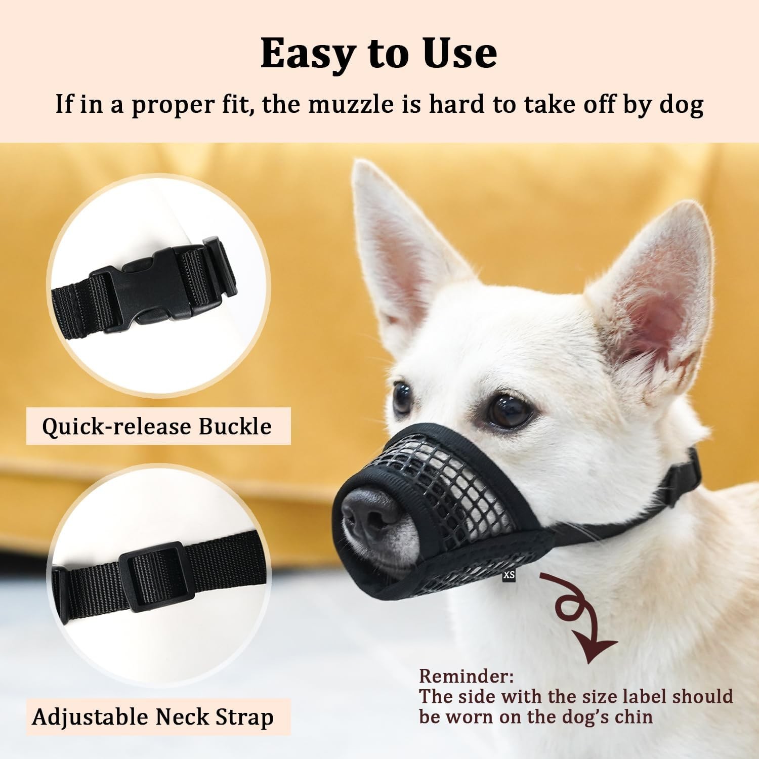 Dog Muzzle Soft Mesh Muzzles Small Medium Large Dogs Chihuahua Poodle Husky