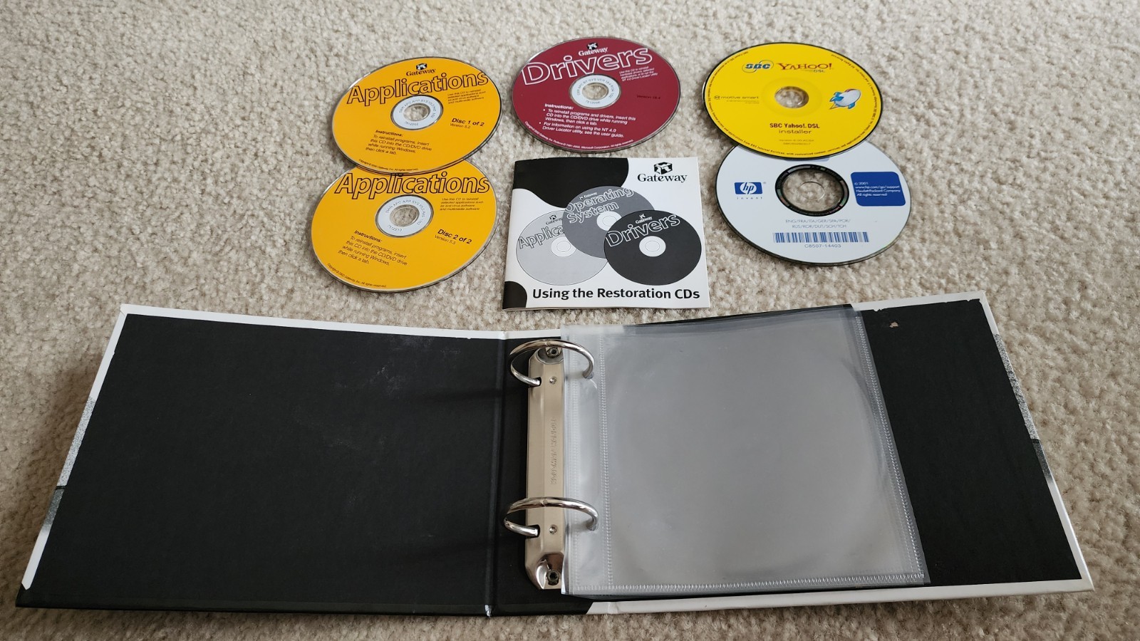 Gateware Software Discs with Storage Binder circa 2002/2003