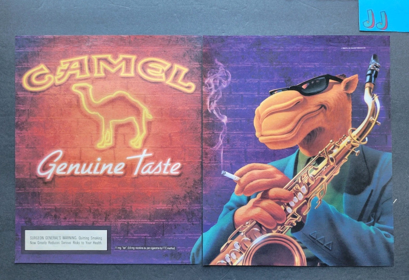 Joe Camel Jazz Club Cigarette Promo 2 Page Print Advertisement 1994