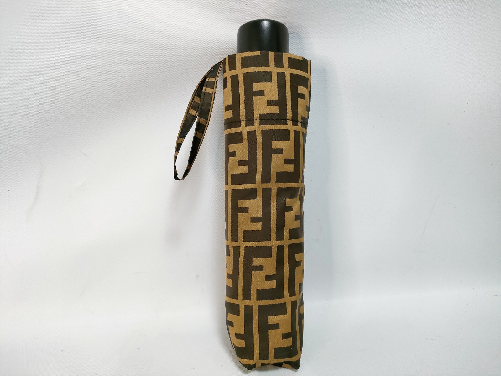 Authentic FENDI Vintage Zucca Folding Umbrella Brown Used