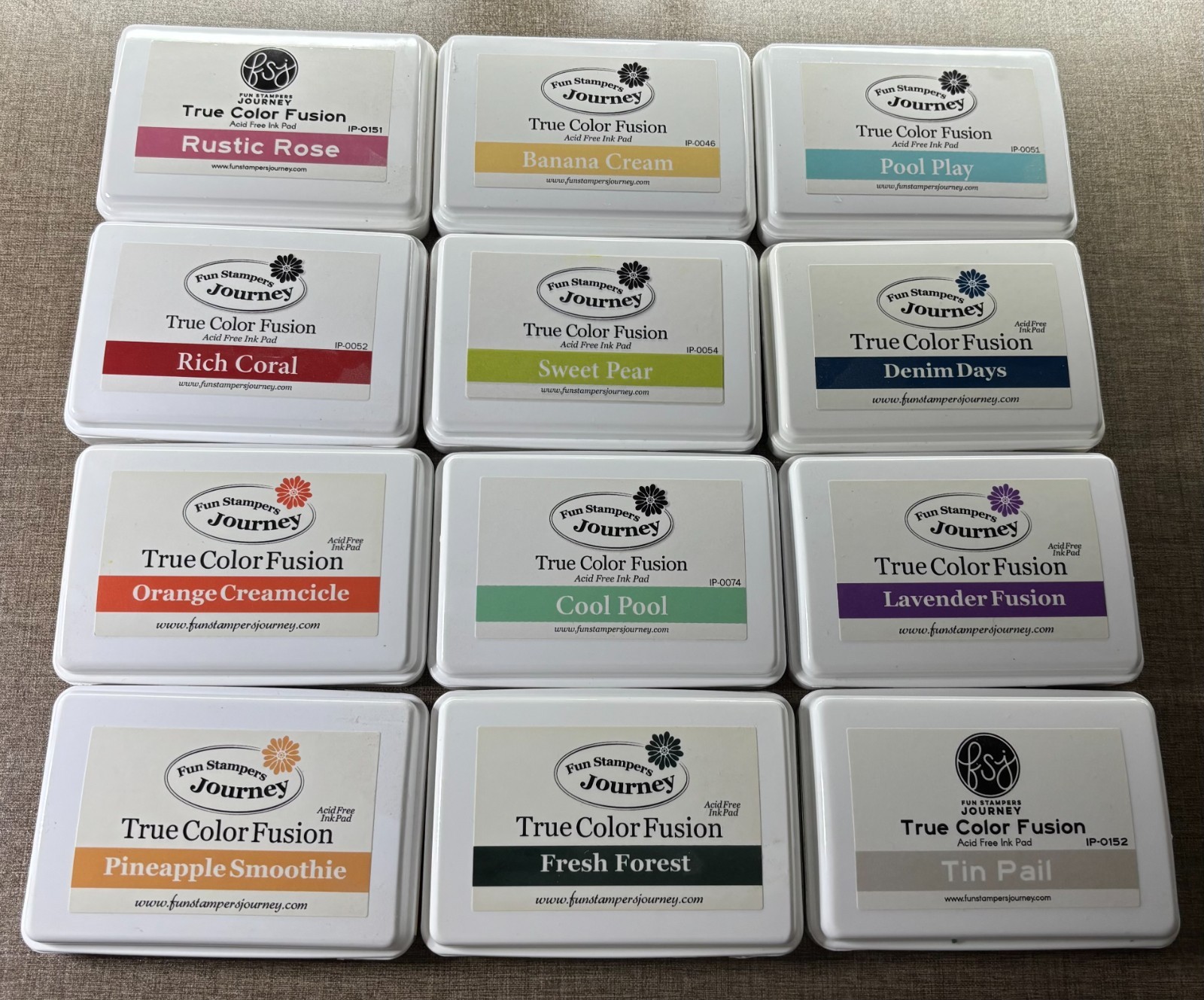 FSJ Fun Stampers Journey Lot of 12 Ink Pads & Reinkers + Bonus Ink Pad  NLA