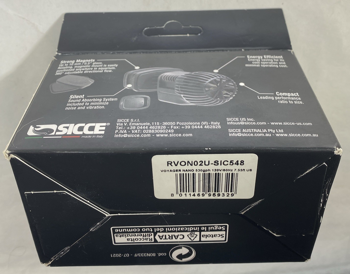Sicce Voyager Nano Stream 2000 - 530 GPH Circulation Water Pump