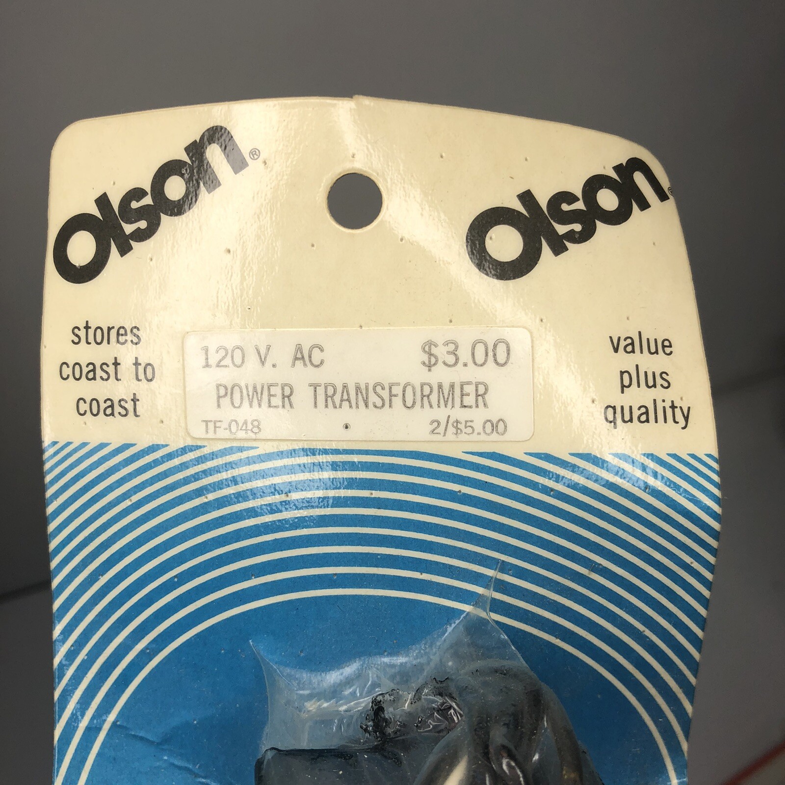 Olson Electronics TF-048 120 VOLT AC Power Transformer NOS Sealed