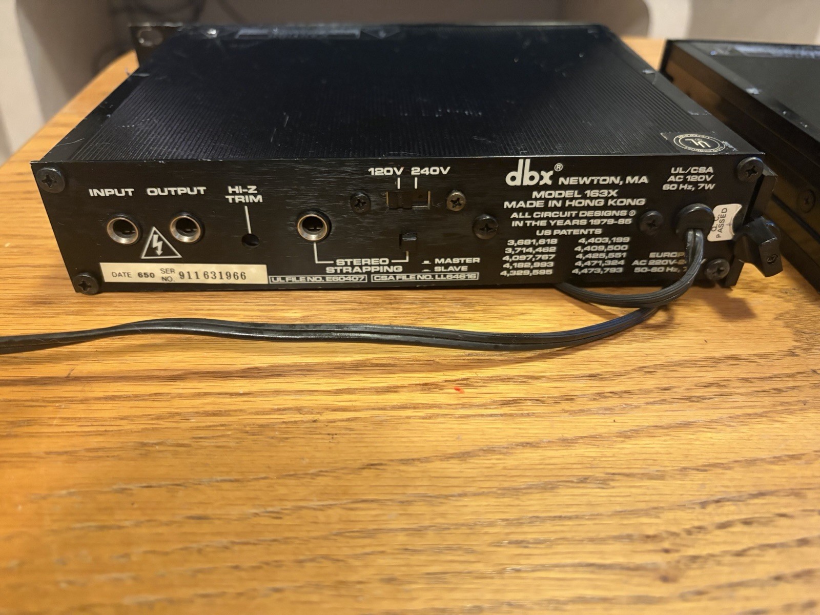 Pair of DBX 163X Over Easy Compressor/Limiters
