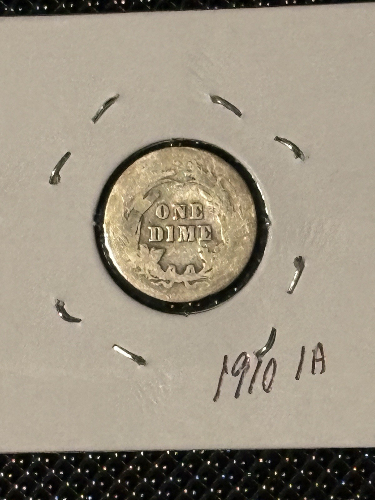 1910 Barber Dime Item 1-A