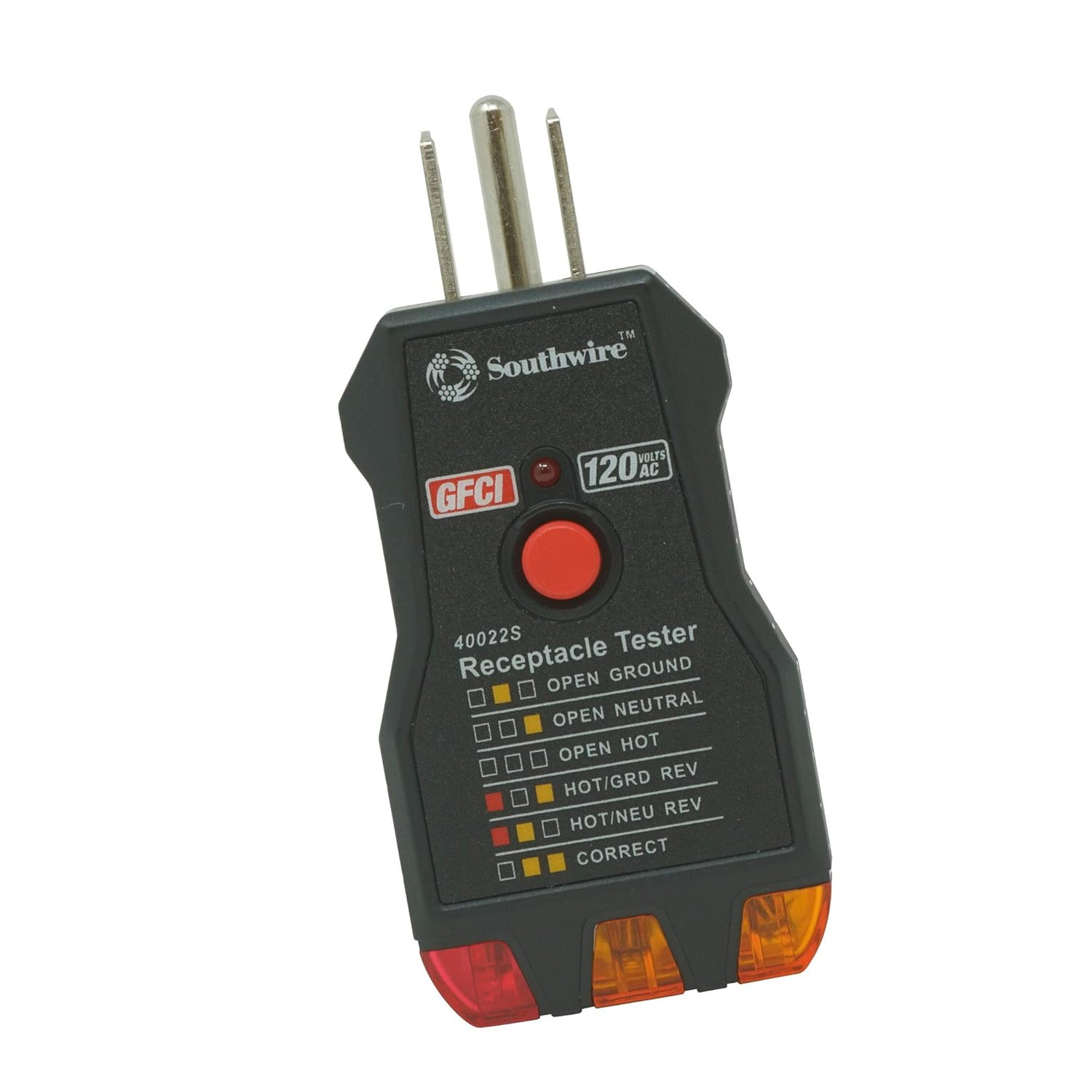 GFCI Receptacle Tester - Push-Button Outlet Tester for Fast & Accurate Wiring Ch