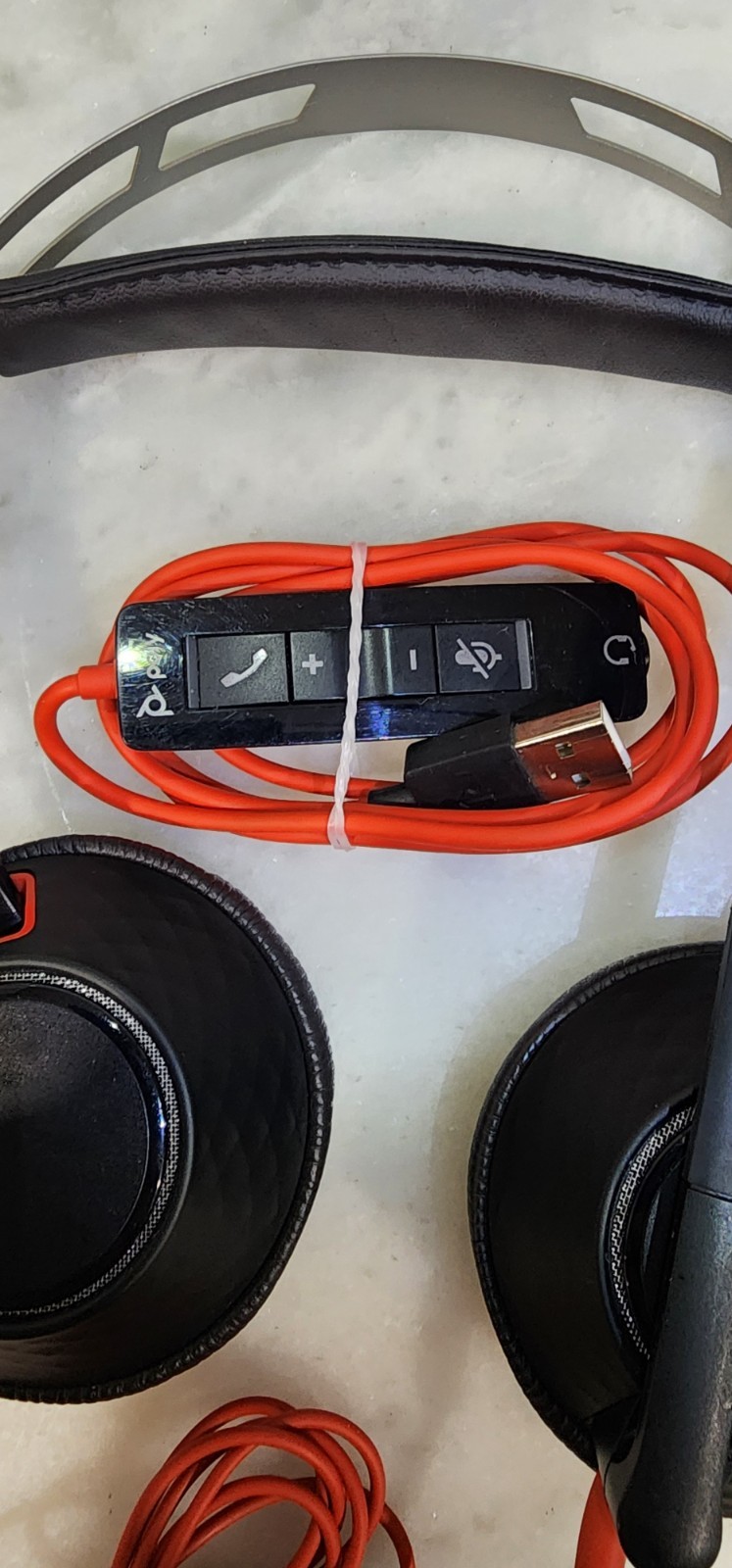 Plantronics Poly DUO C5220T Wired W/C5220 Controller Tested .