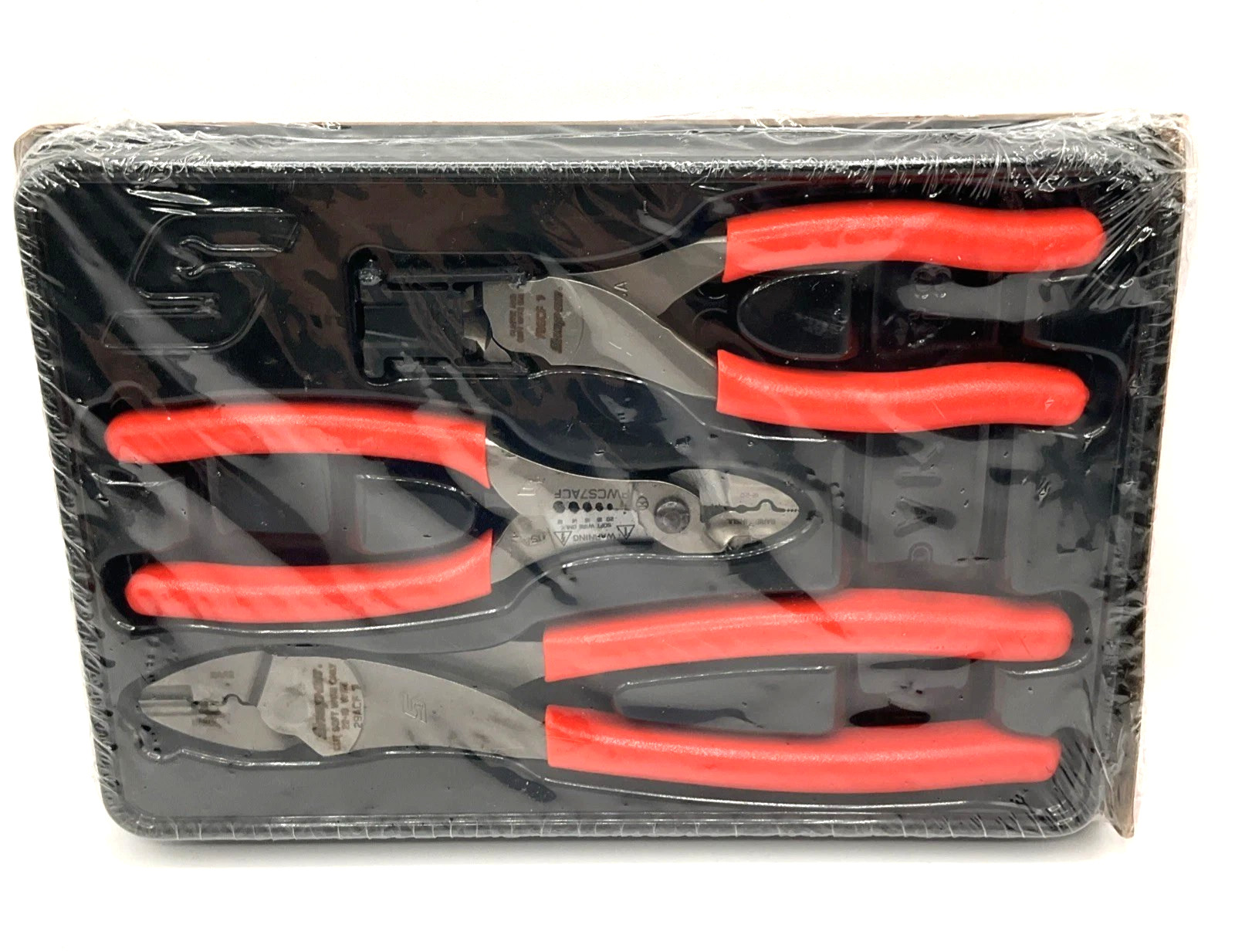 New Snap-on™ 3pc Red Soft Grip Wire Service Pliers Set PLWIREKITR 786CF 29CF