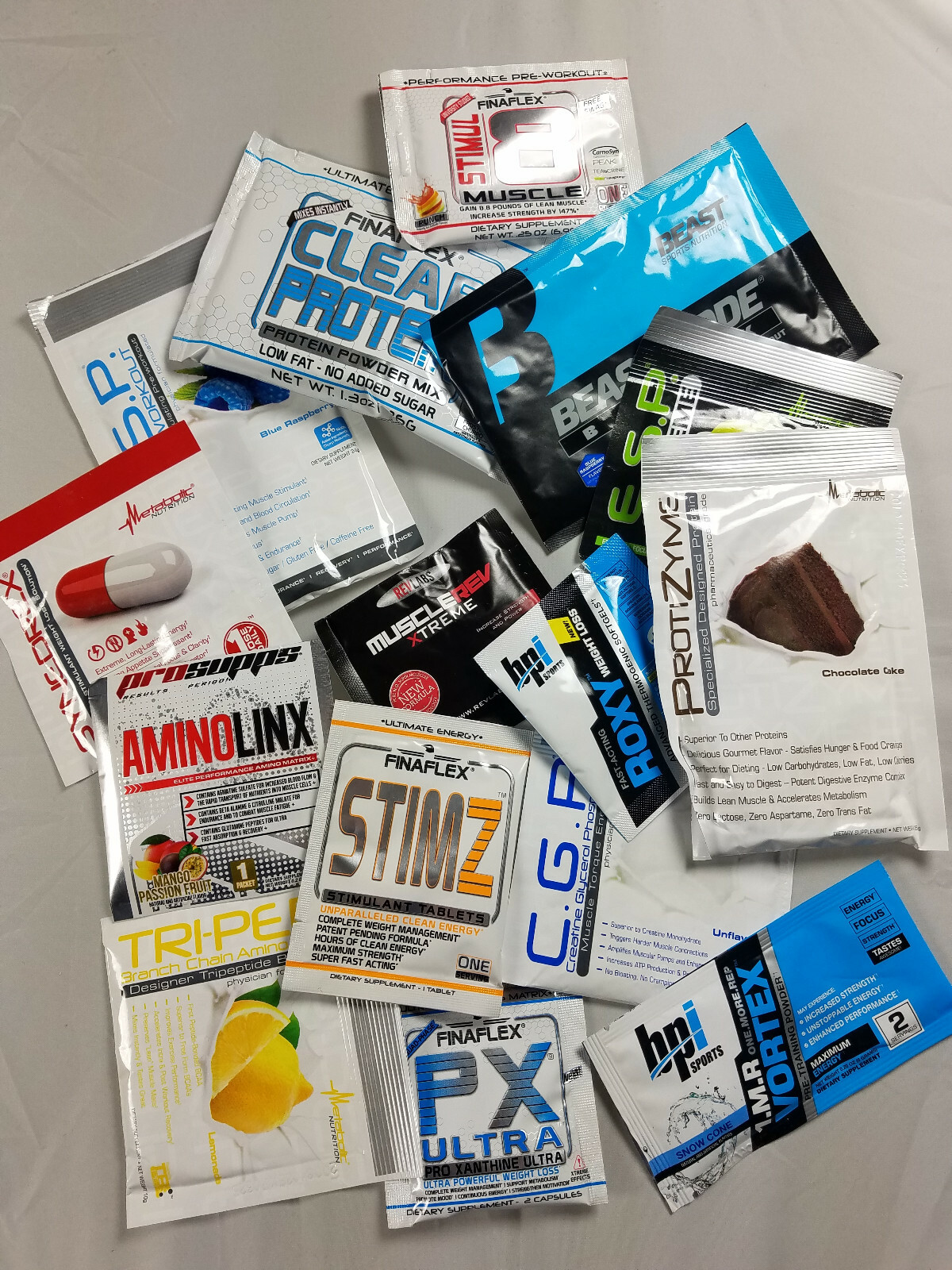 Gym Supplement Sample Pack Grab Bag Protein Pre Workout Fitness Samples Free Shi