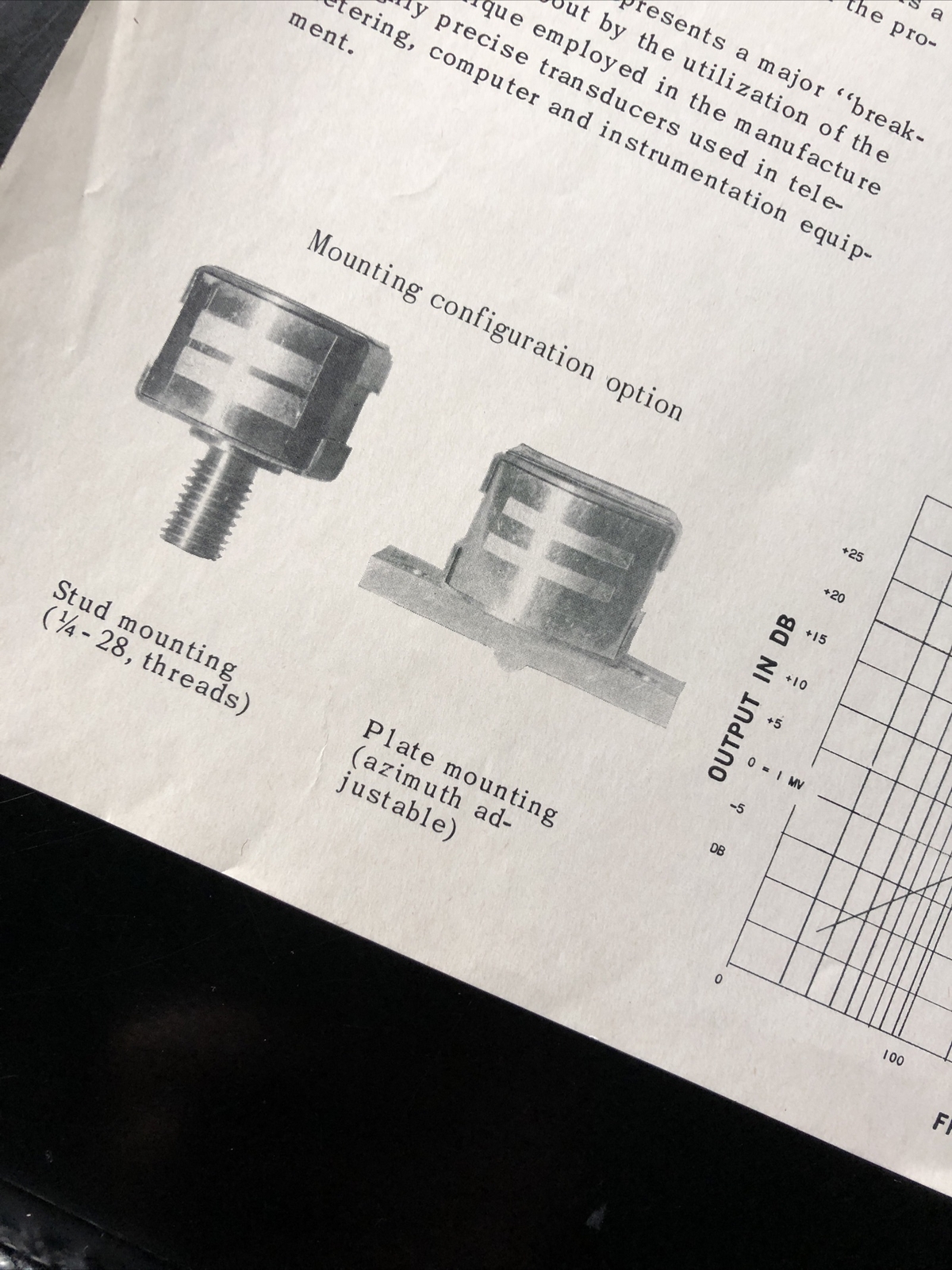 Vintage IEM Pro AUDIO MAGNETIC HEAD SPEC SHEET