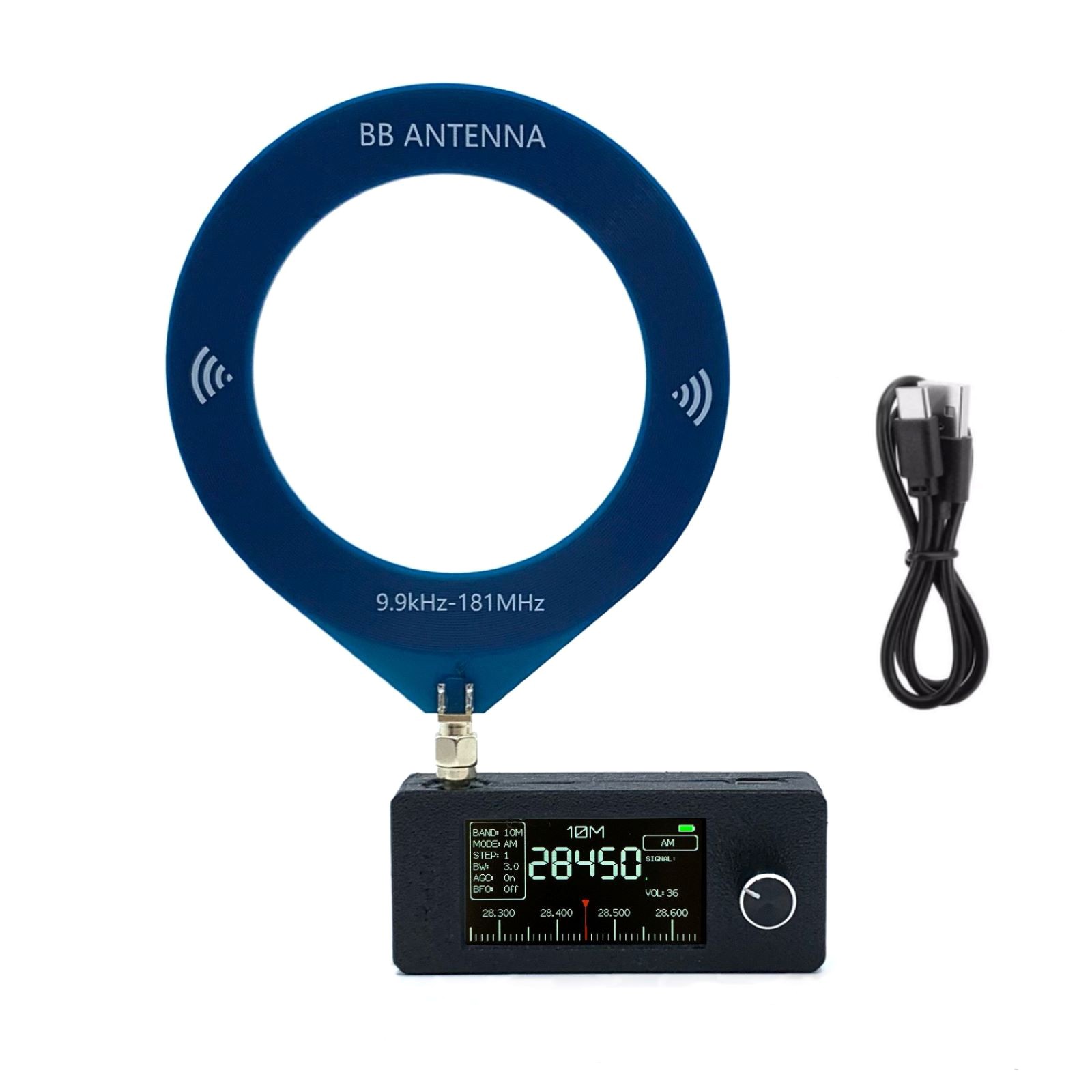 Pocket-sized SI4732 Radio RF Receiver Loop Antenna Support LSB USB AM FM