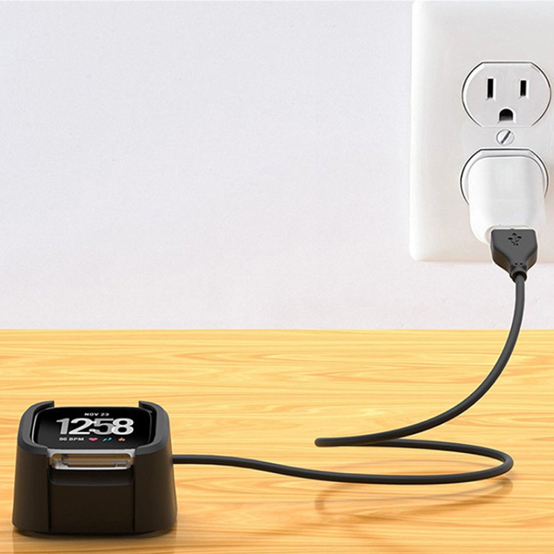Charging Dock For Fitbit Versa Smart Watch USB Data Cable Base Desktop Cha.qhk