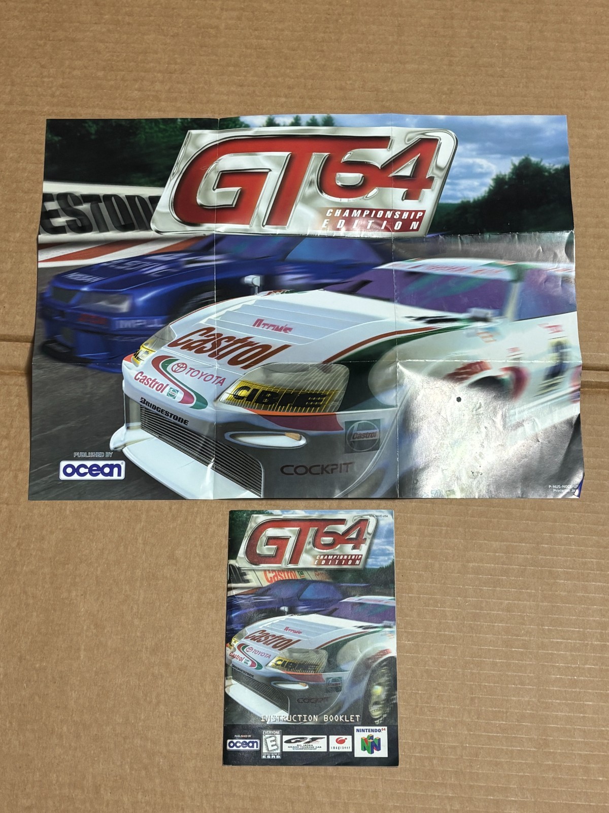 Nintendo 64 GT 64 Championship Edition Instruction Book & Poster NUS-NGCE-USA