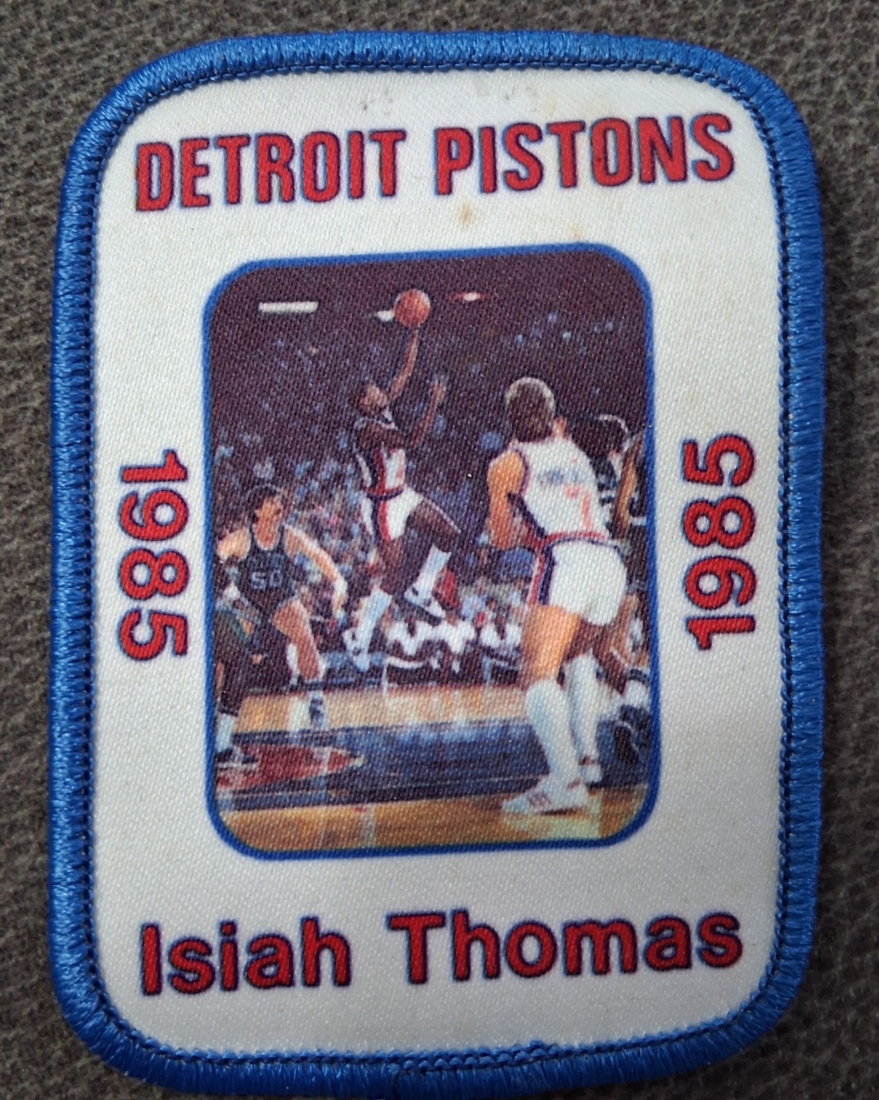 Detroit Pistons Isiah Thomas Vintage Basketball Patch 1985 1986 Collectible