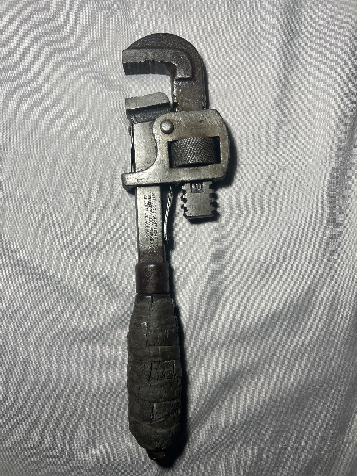 Vintage Antique Bonney Stillson Allentown PA Pipe Wrench 9” Closed Made In USA