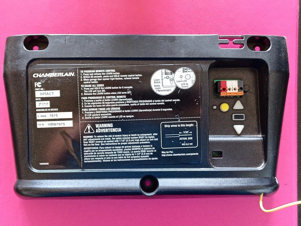 LiftMaster Chamberlain Circuit Board  045ACT / HBW7675 /  Yellow Learn Button
