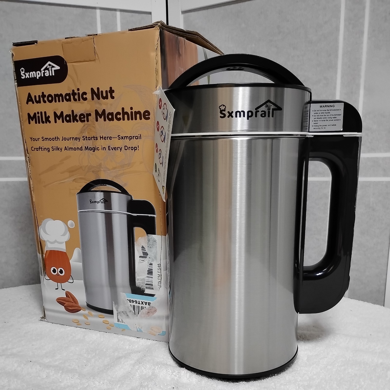 MissingCord Sxmprail 8in1 Automatic AlmondMilkMaker StainlessSteel BuiltinFilter
