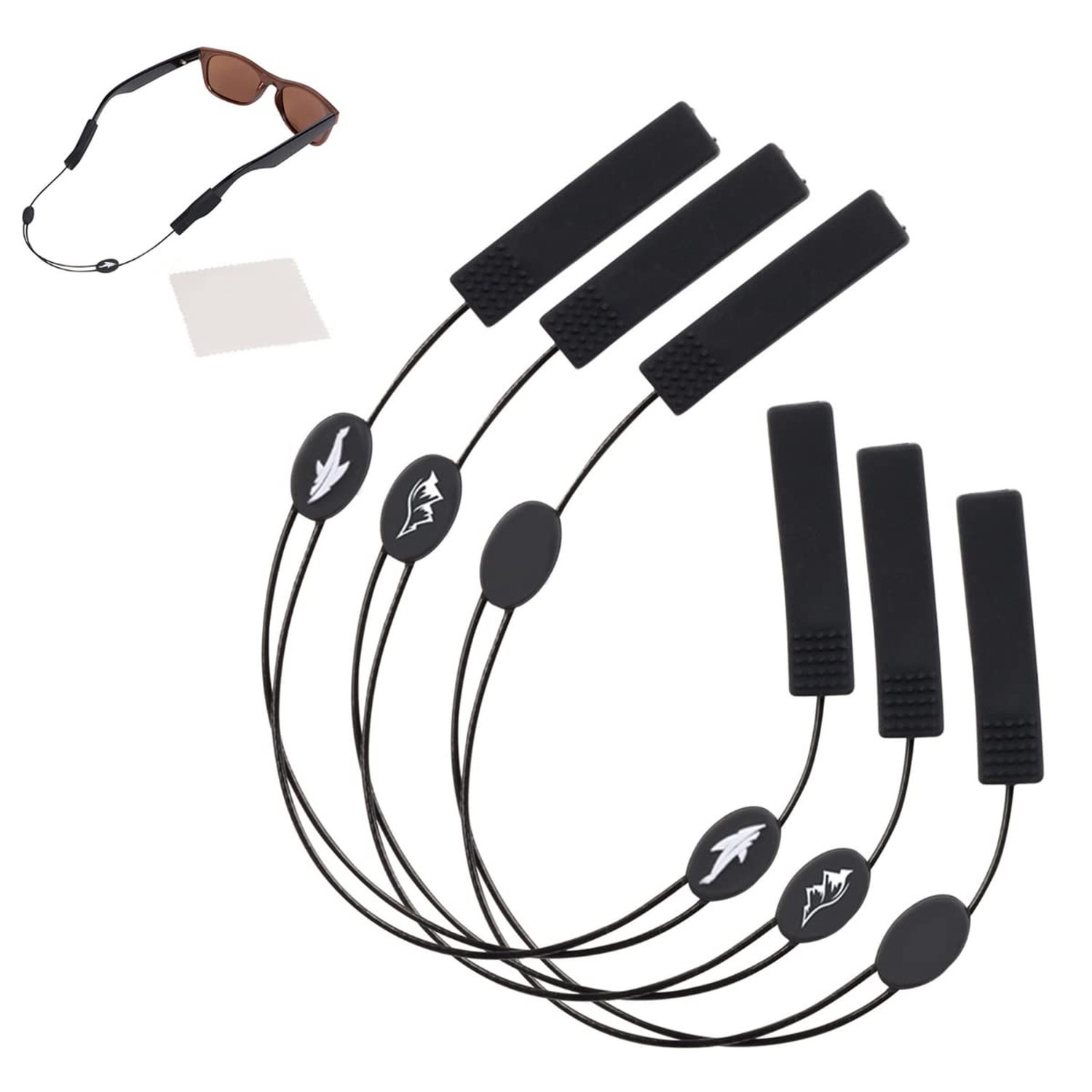 Adjustable Eyeglass Strap (3 Pack) - No Tail Sunglass Strap - Eyewear String ...