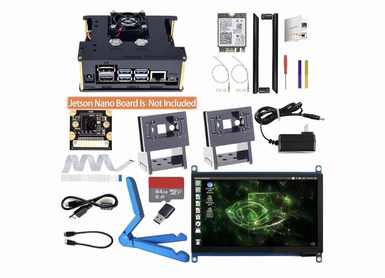Makeronics Developer Kit for Jetson Nano -7inch Touch| IMX 219-77 Camera with...