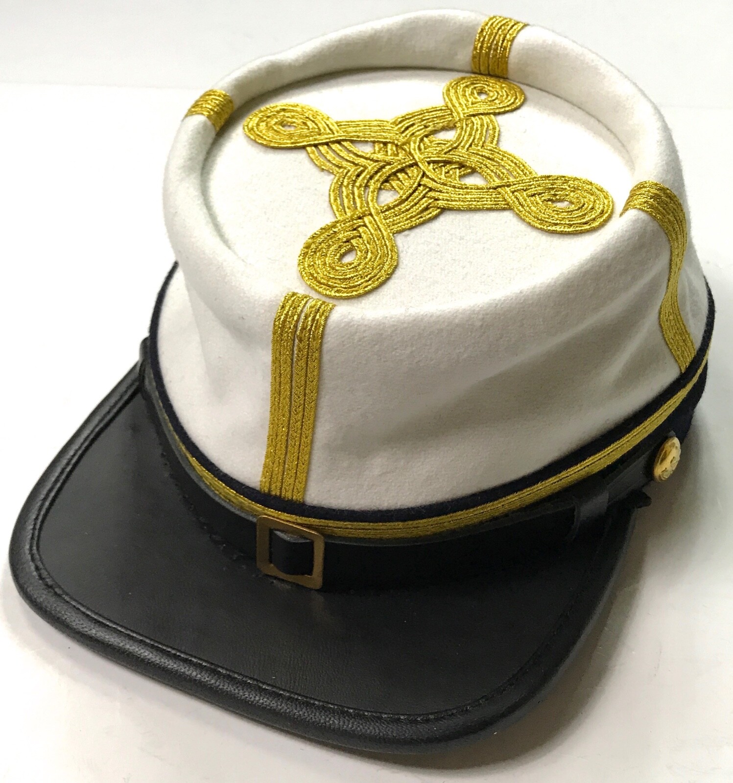 CIVIL WAR CONFEDERATE CS GENERAL CAVALRY OFFICER KEPI FORAGE CAP-XLARGE