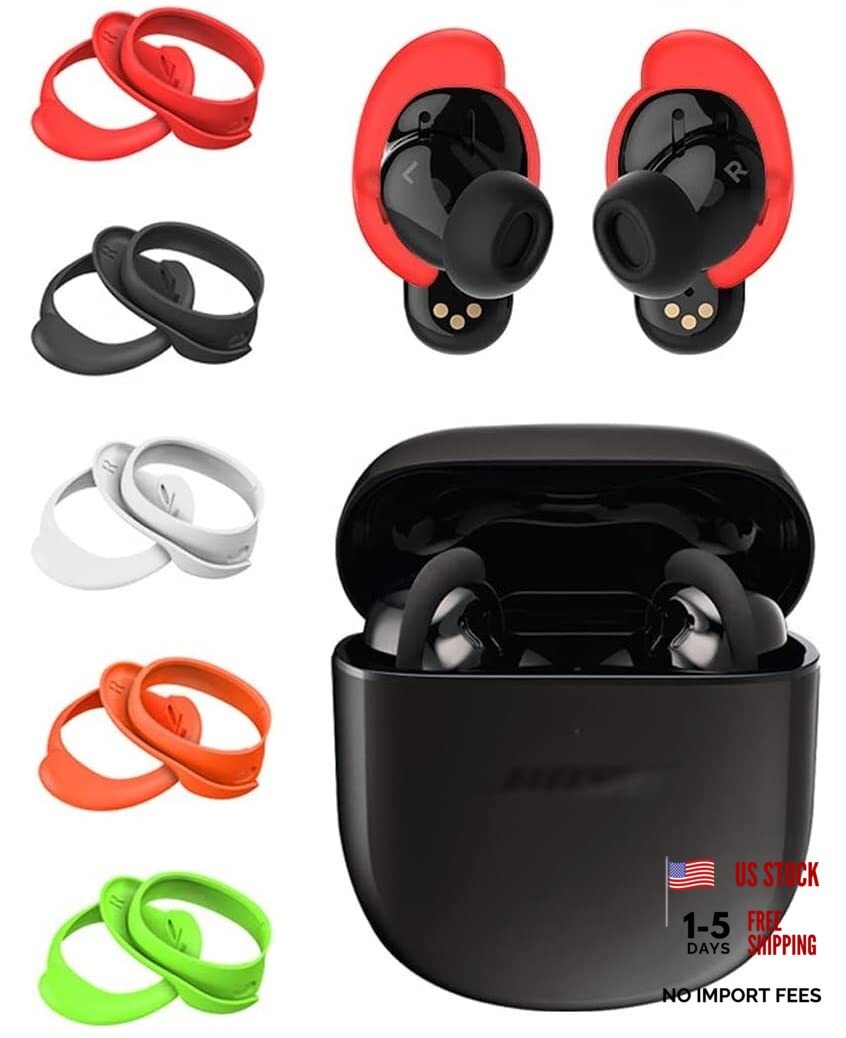 Earhooks Stability Bands Compatible with Bose Black/White/Red/Green/Orange