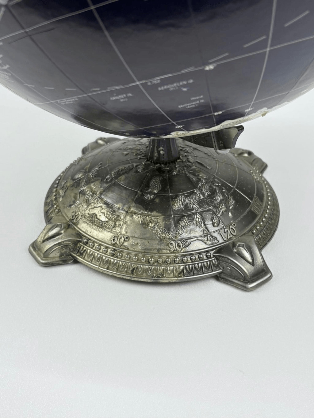 Globemaster Replogle World Globe Raised Relief Blue 12" Diameter w/ Metal Base