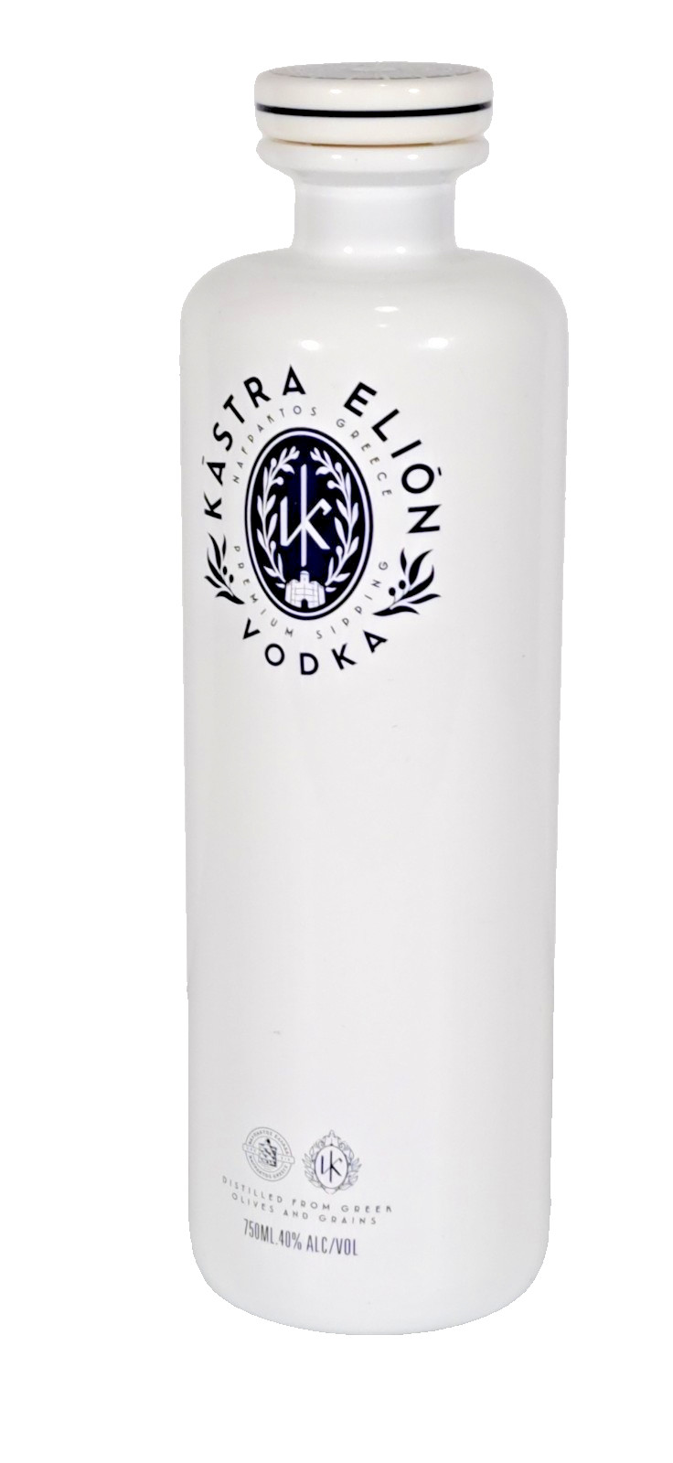 KASTRA ELION Sipping VODKA Distilled from GREEK OLIVES&GRAINS 750ml EMPTY bottle