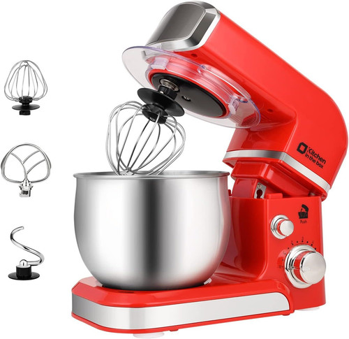 Stand Mixer, Kitchen in the box 3.2Qt Small Electric Food Mixer,6 Speeds Red