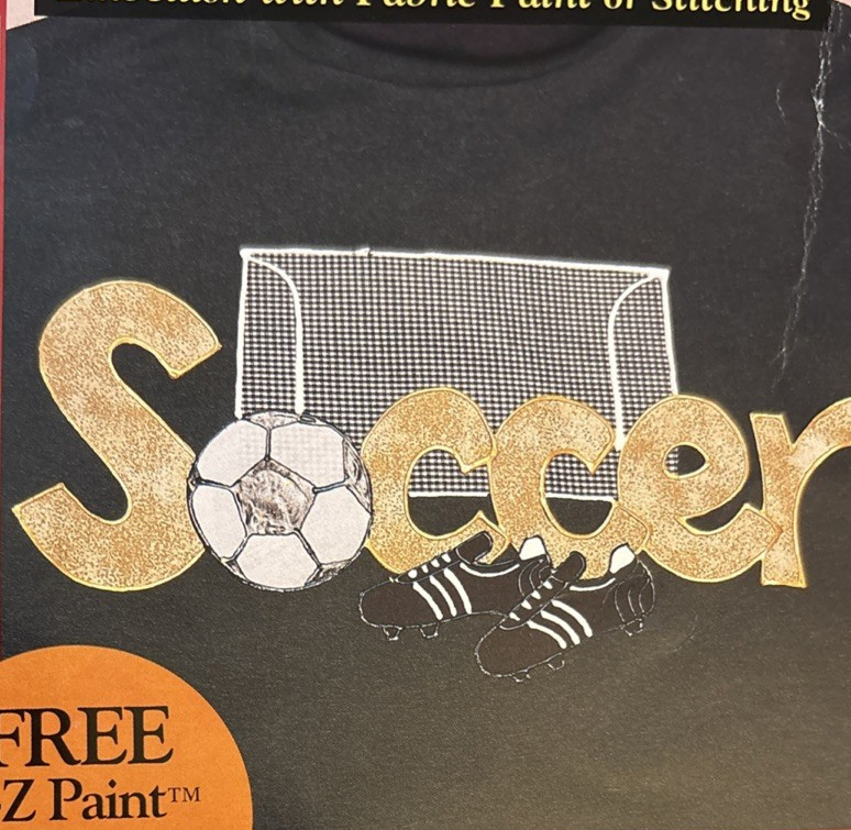 Vtg Rare Country Collection Iron-On SOCCER SPORTS APPLIQUE 1995