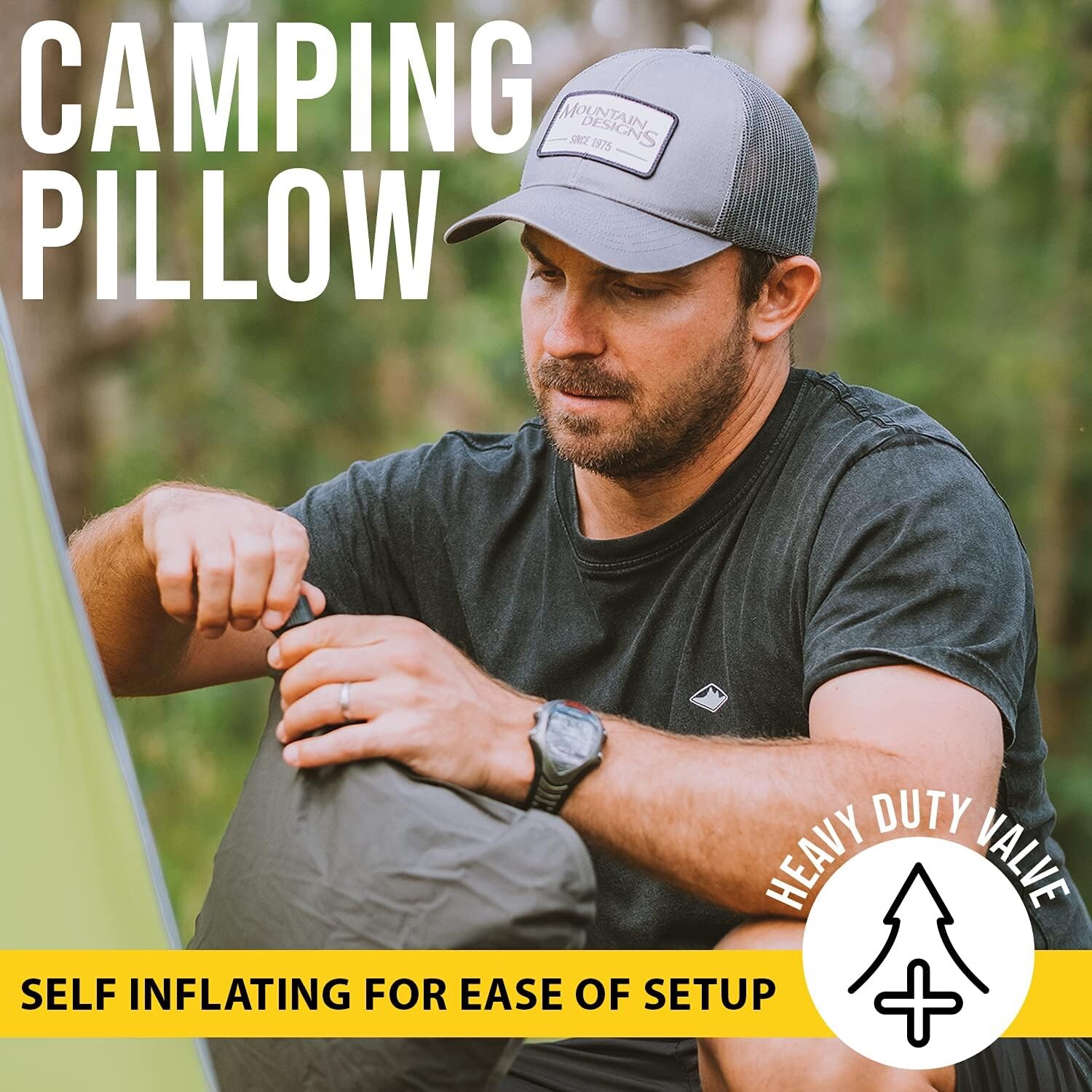 Inflatable Camping Pillow Ultralight Compact Hiking Pillows 7oz Soft Comfortable